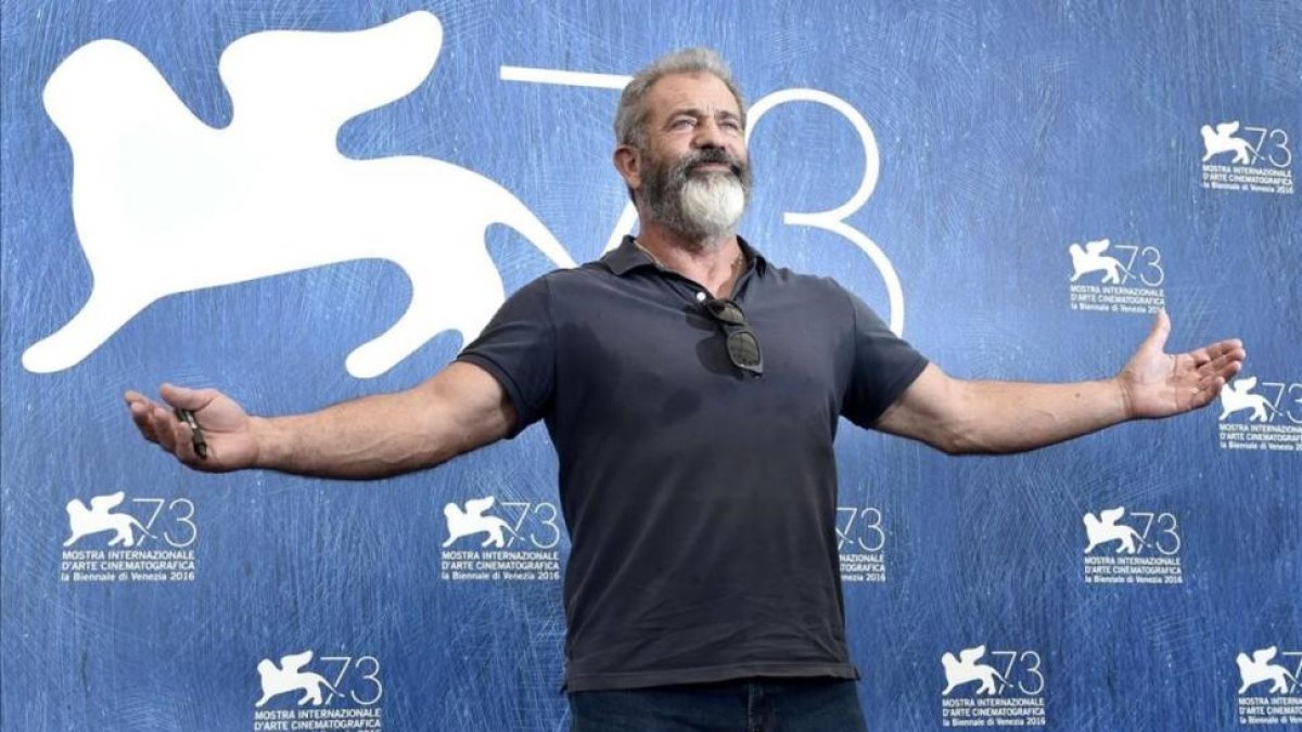 Mel Gibson, en la Mostra de Venecia.-