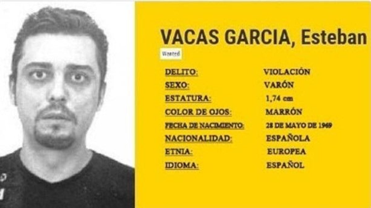 Cartel de búsqueda de Esteban Vacas.-E. M.