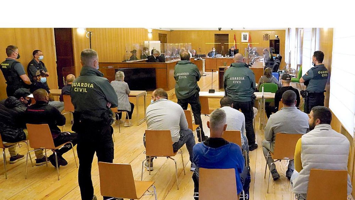 Juicio a la 'Banda del BMW' el pasado mes de mayo en la Audiencia de Valladolid. ICAL