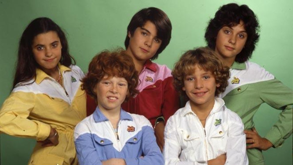Los cinco componentes del grupo musical Parchís, en los años 80.-