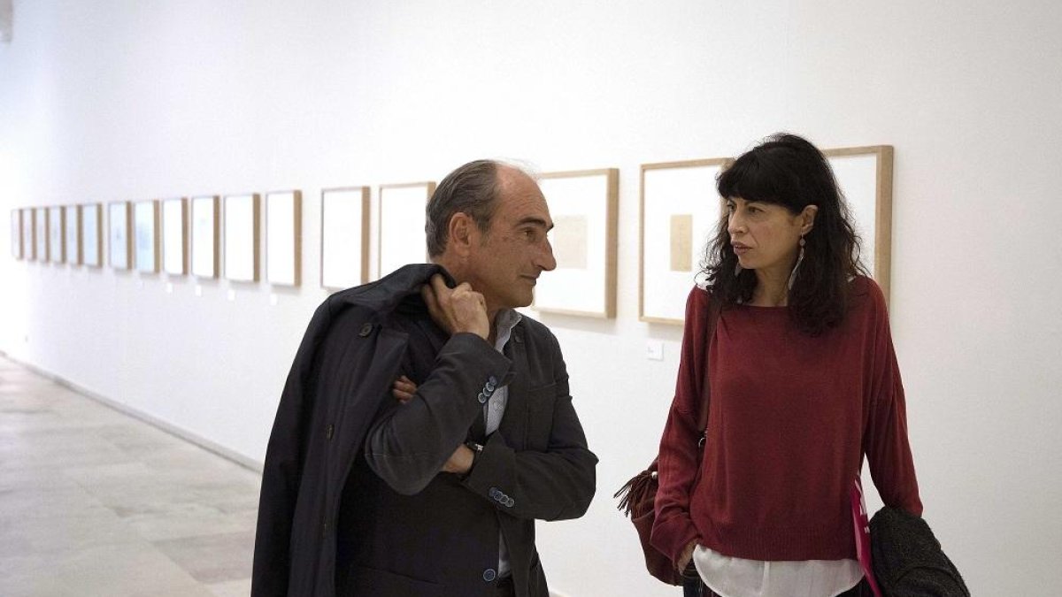 Ana Redondo durante la presentación de las exposiciones de Chillida en el MPH.-ICAL