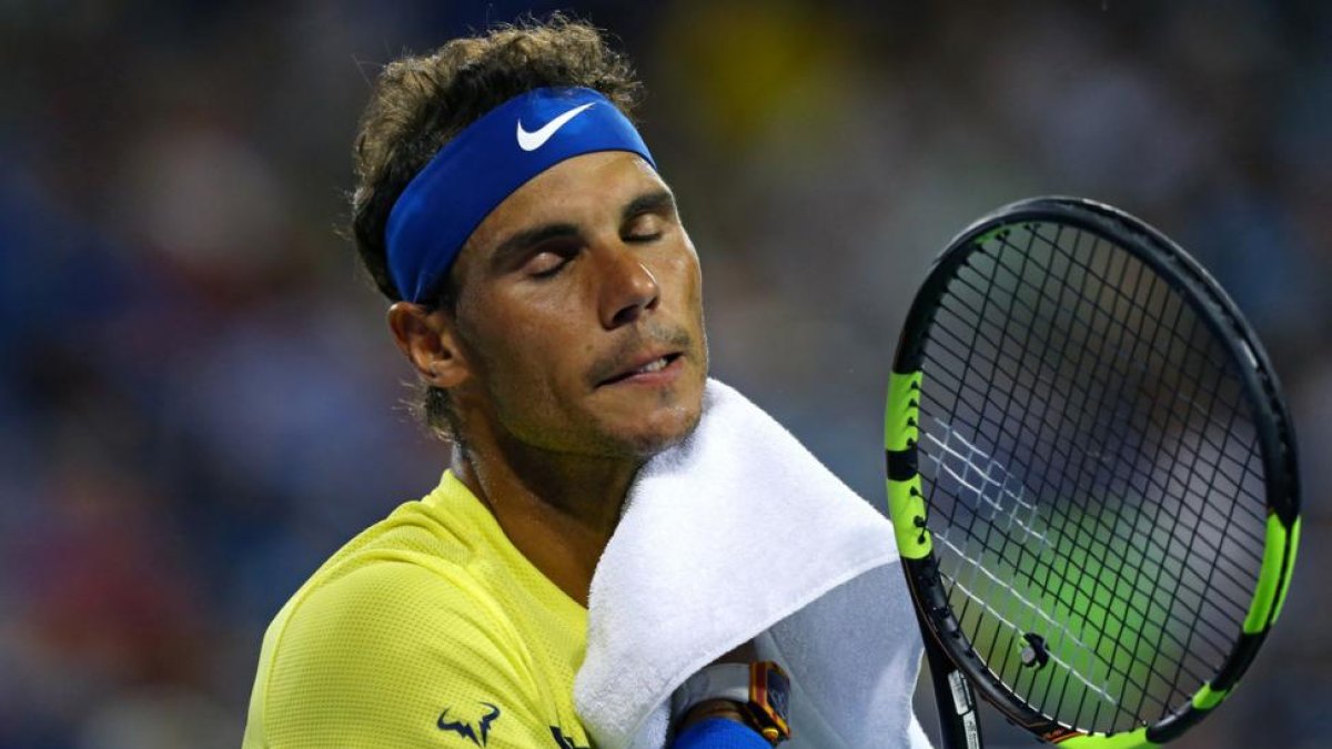 Nadal, durante el partido contra Nick Kyrgios-AARON DOSTER