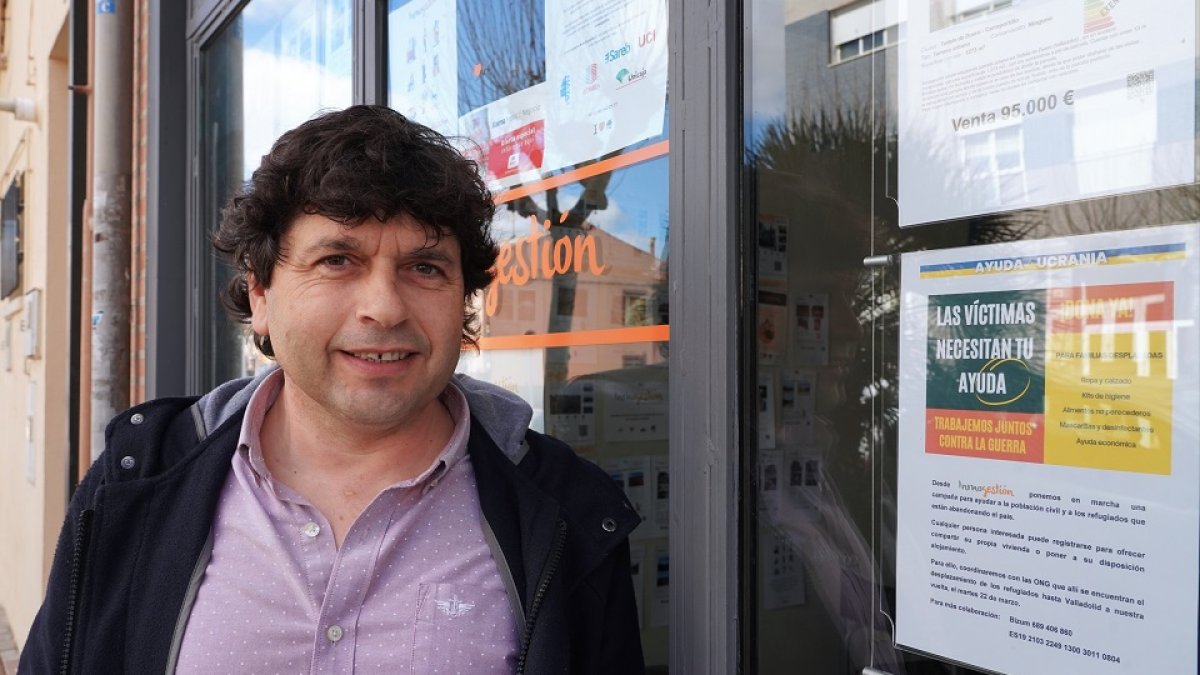 Aitor Ortega, uno de los miembros de la expedición que recauda fondos para viajar a la frontera con Ucrania. -ICAL