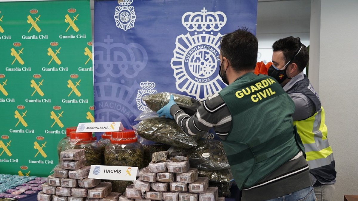 Operación Ícaro en la que se han incautado 67 kilogramos de sustancias estupefacientes con un valor en el mercado ilícito de más de 711.000 euros.- ICAL