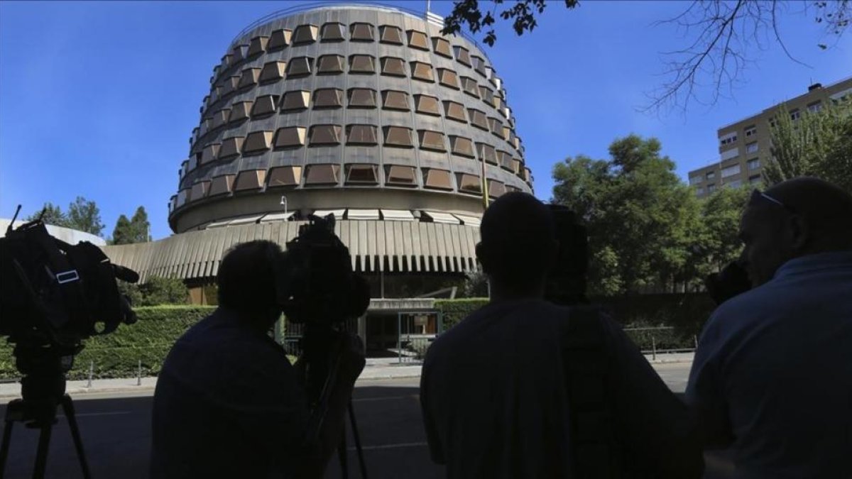Imagen del Tribunal Constitucional este lunes por la mañana-JUAN MANUEL PRATS