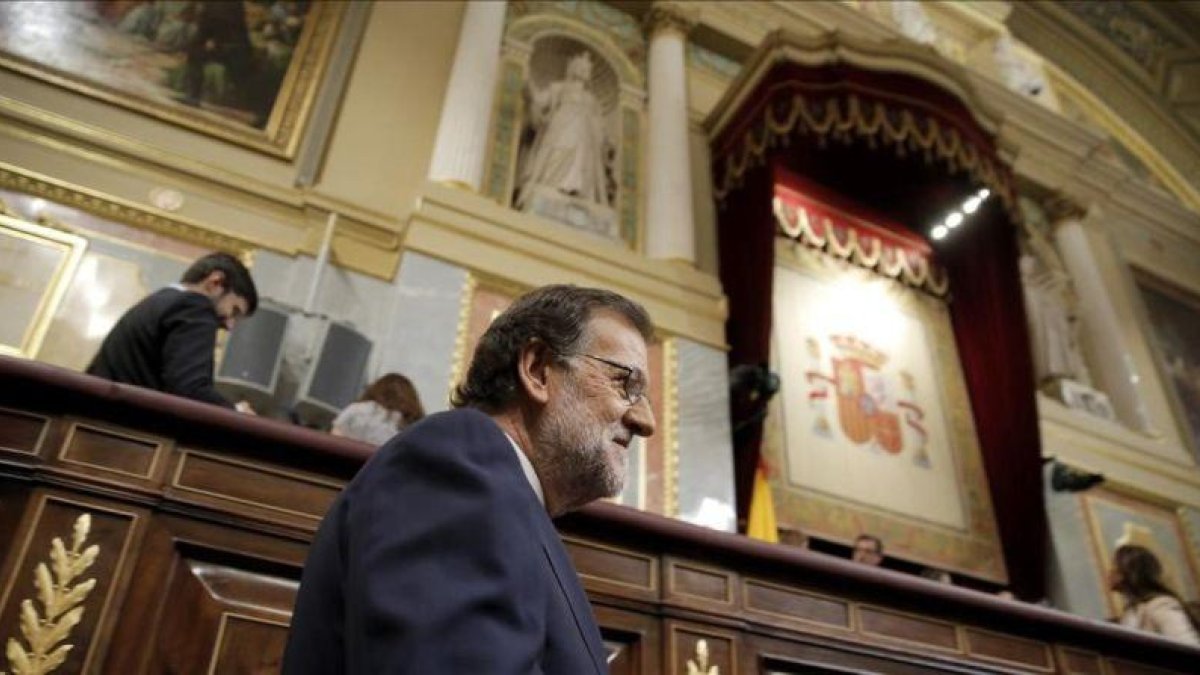 Mariano Rajoy, en el Congreso de los Diputados.-JOSE LUIS ROCA
