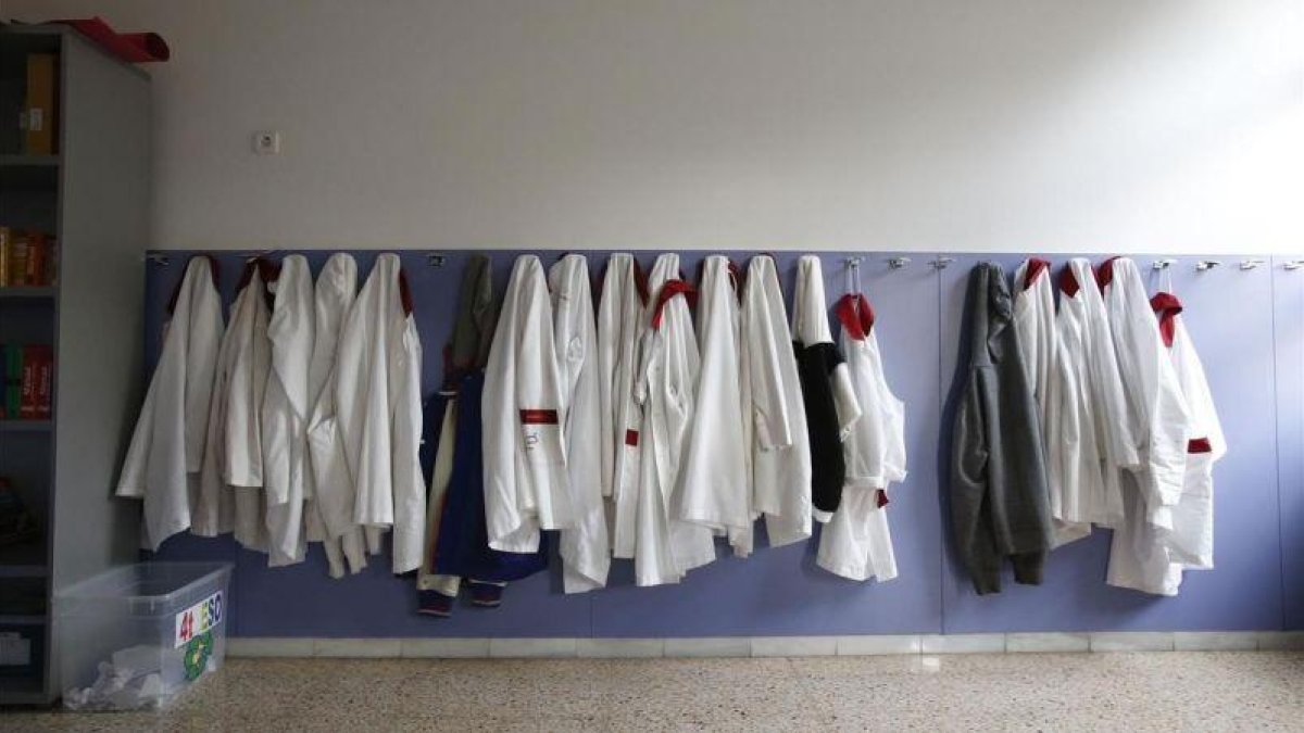 Un aula de una escuela concertada de Barcelona.-FERRAN NADEU