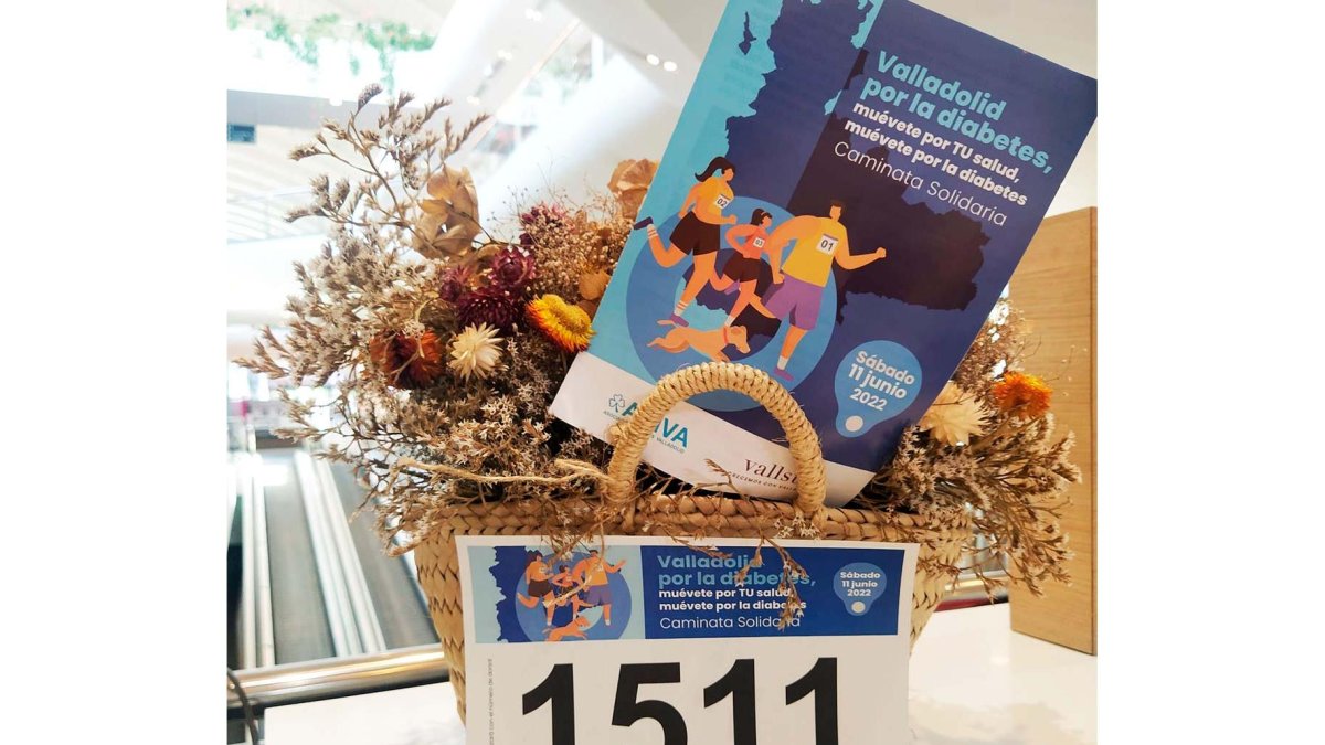 Dorsal solidario de la marcha organizada por Vallsur en la Semana de la Diabetes. / E. M.
