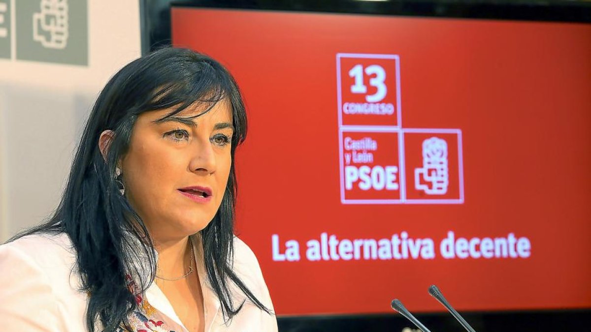 Ana Sánchez, la que seguirá siendo número dos del PSOE de Castilla y León, ayer.-ICAL