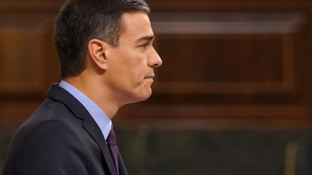 Pedro Sánchez, en el Congreso.-JOSÉ LUIS ROCA