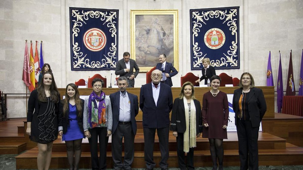 Los voluntarios premiados de las cuatro categorías.-José C. Castillo