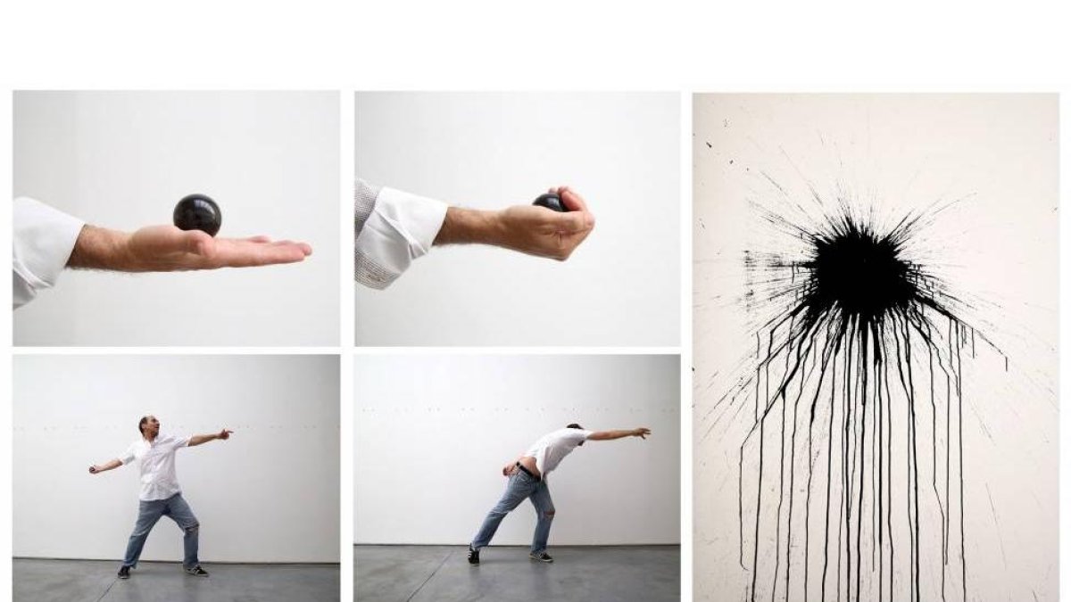 ‘Dibujos encapsulados’ forma parte de la exposición ‘Revuelta’ de Eugenio Ampudia en la galería Max Estrella.-ICAL