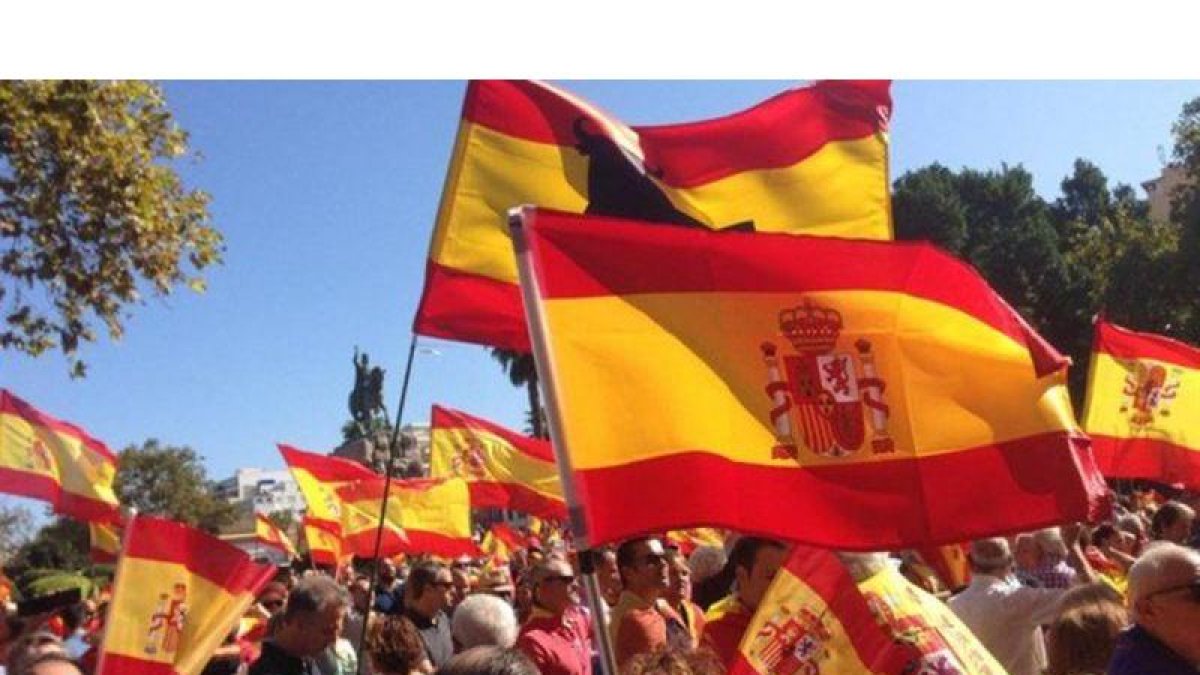 Manifestación unionista en Palma de Mallorca, este sábado.-EUROPA PRESS