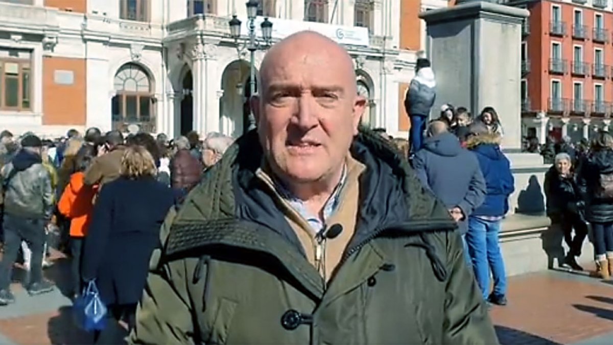 Jesús Julio Carnero en su vídeo en redes sociales. E. M.