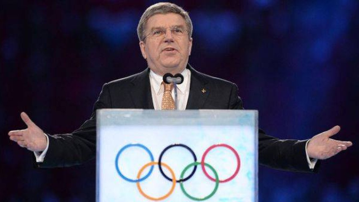 El presidente del Comité Olímpico Internacional, Thomas Bach, durante la inauguración de los Juegos Olímpicos de Sochi, el pasado 7 de febrero.-Foto: AFP / JUNG YEON-JE