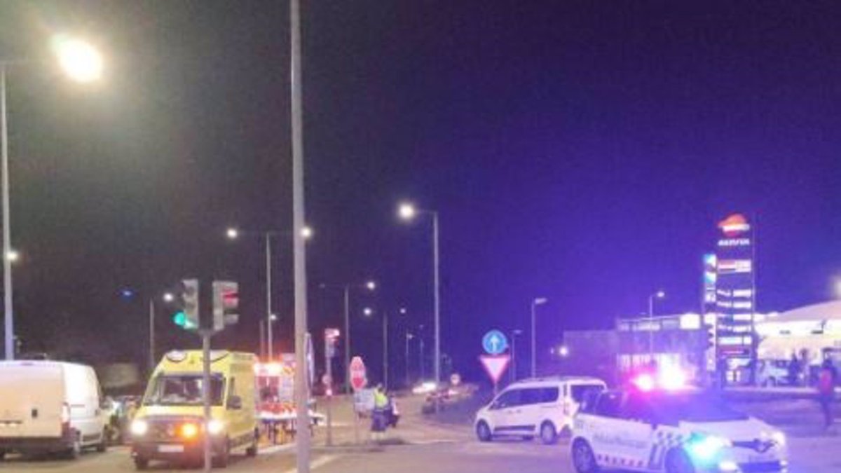 Efectivos sanitarios y policiales, en el lugar del accidente. -E.PRESS