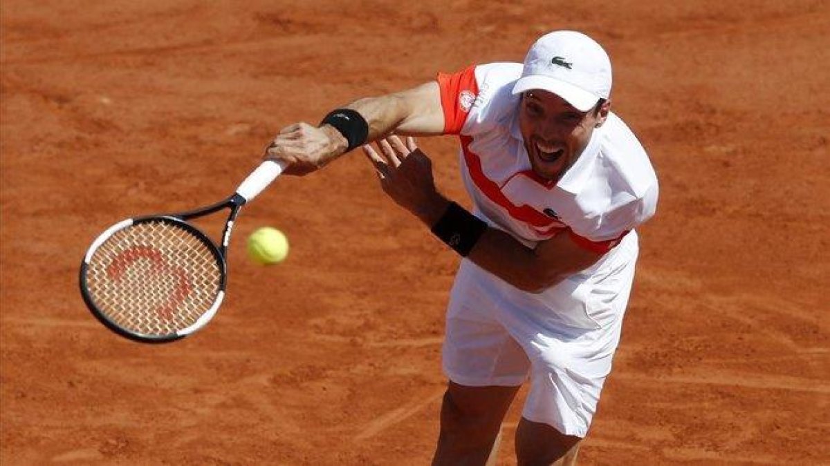 Roberto Bautista, durante su último partido en Roland Garros.-