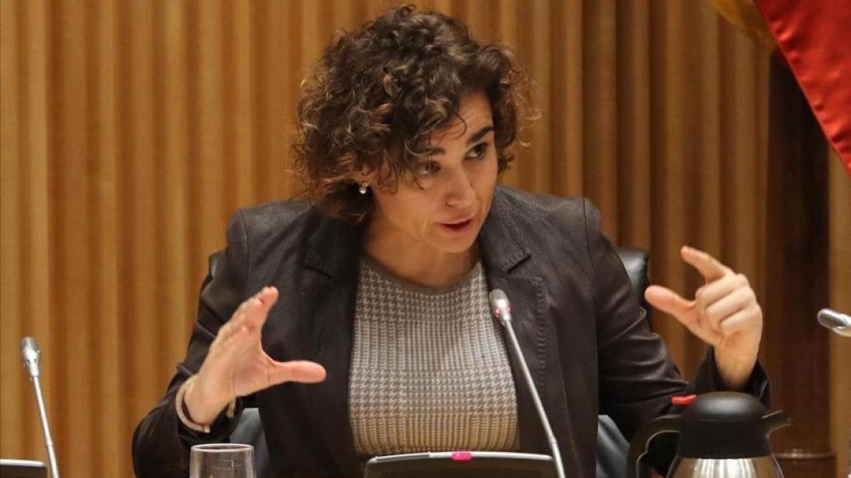 Dolors Monserrat interviene en la comisión de Igualdad del Congreso.-EFE / BALLESTEROS