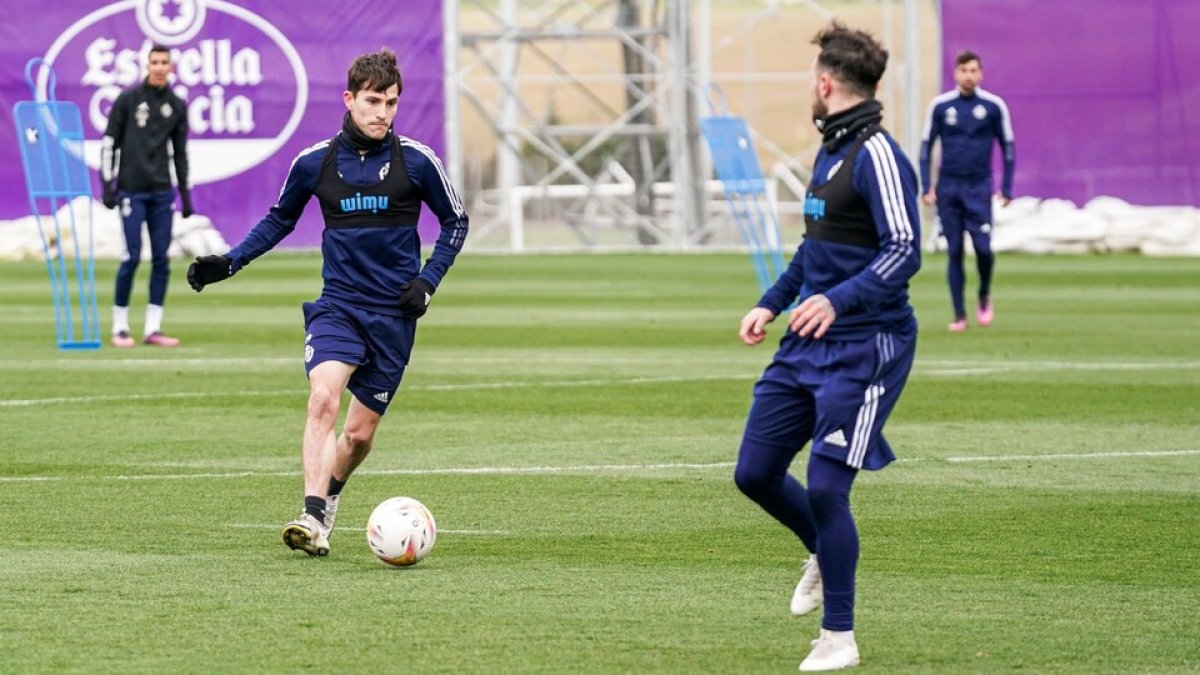 Entrenamiento del Real Valladolid de este jueves. / RV / I. SOLA