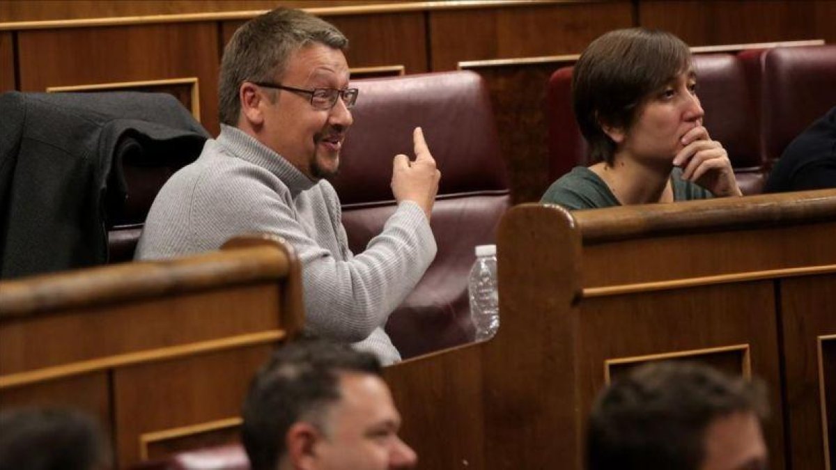 Xavier Domènech en el Congreso.-JOSE LUIS ROCA