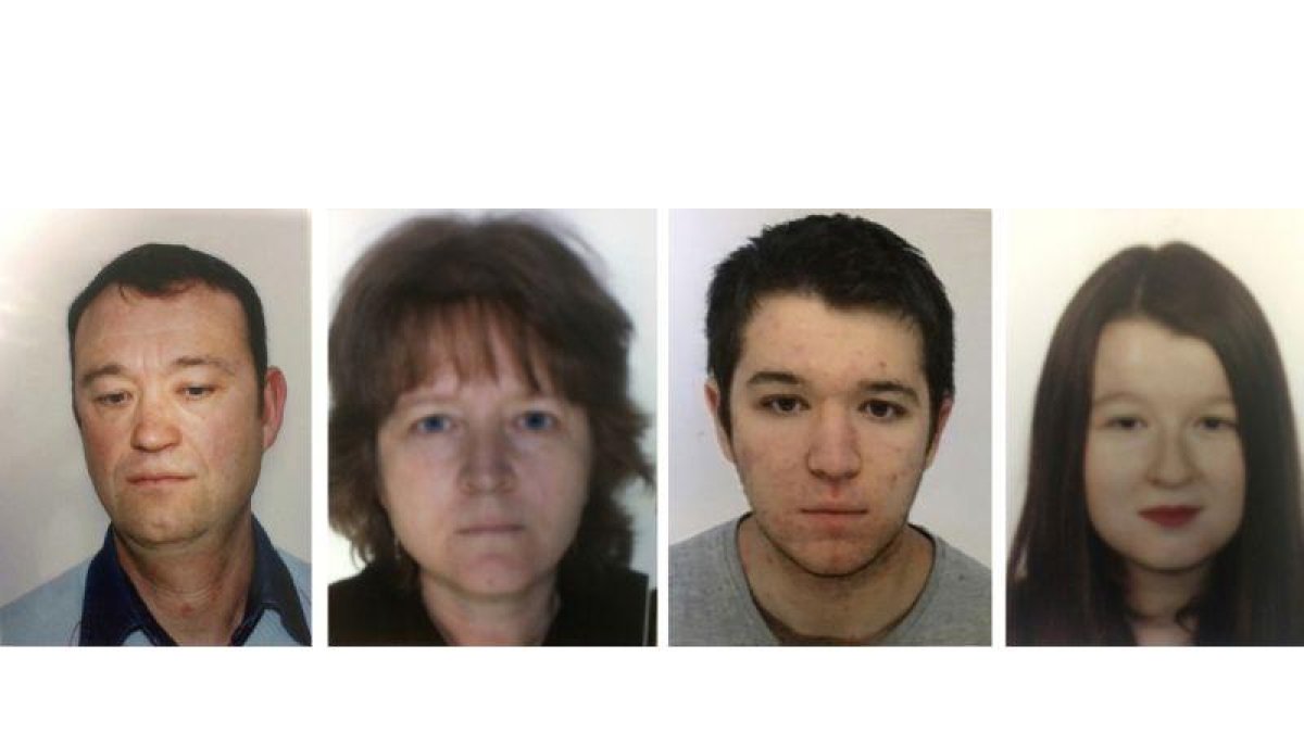 Los cuatro miembros de la familia troadec de izquierda a derecha: Pascal (padre), Brigitte (madre), Sébastien (hijo) y Charlotte (hija).-AP