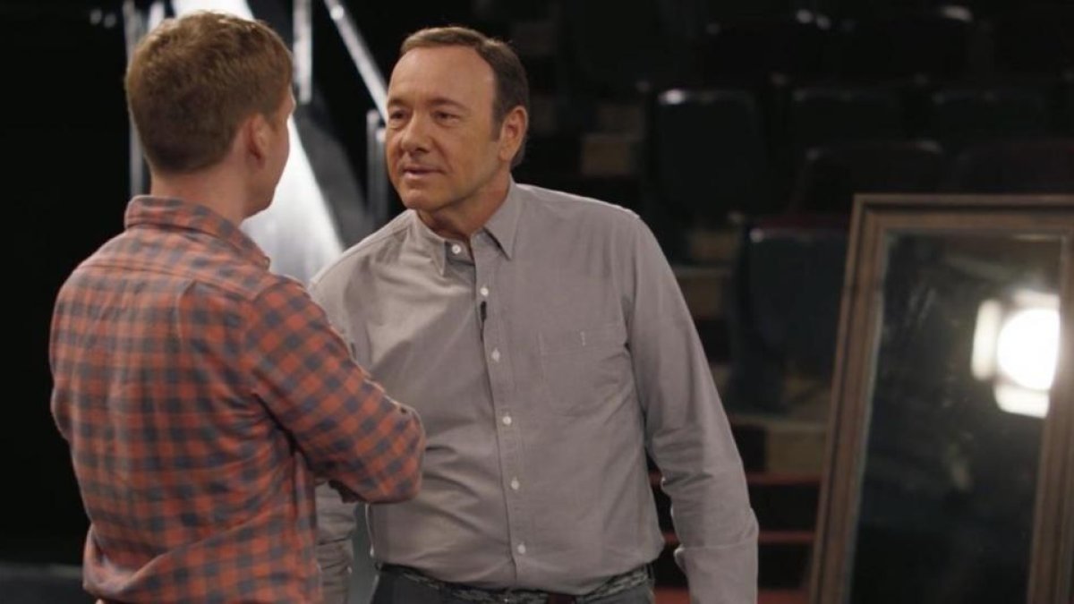 Kevin Spacey, con un alumno aventajado.-
