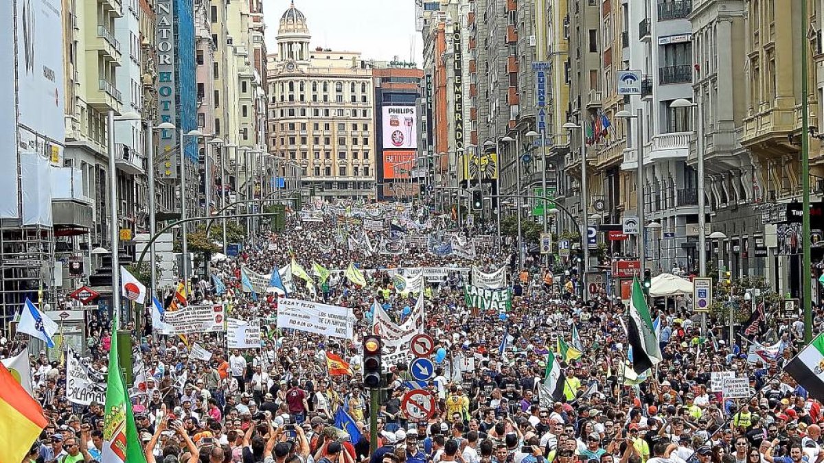 Manifestación de pescadores españoles el pasado año en Madrid.-L. FUENTE