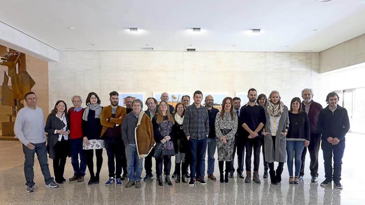 Silvia Clemente durante la entrega de las Becas de creación artística contemporánea de la propia Fundación.-ICAL