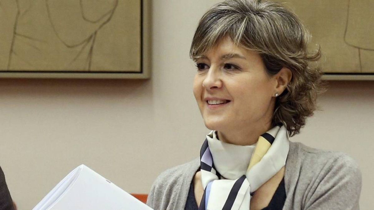 La ministra de Agricultura, Alimentación y Medio Ambiente, Isabel García Tejerina, durante su comparecencia en la Comisión de Agricultura, Alimentación y Medio Ambiente del Congreso-Efe