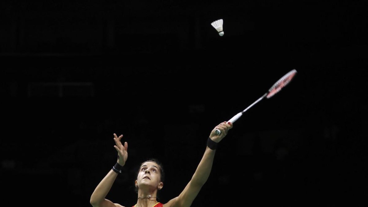 Carolina Marín, durante su último partido. /-MARK SCHIEFELBEIN (AP)