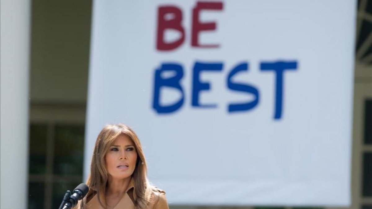 La primera dama de EEUU, Melania Trump.-AFP