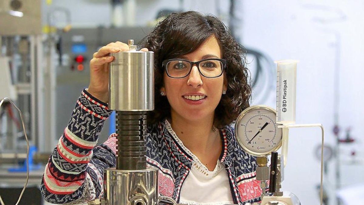 Miriam Rueda, investigadora de la Universidad de Valladolid, en las instalaciones de la Residencia Alfonso VIII.-J.M.LOSTAU
