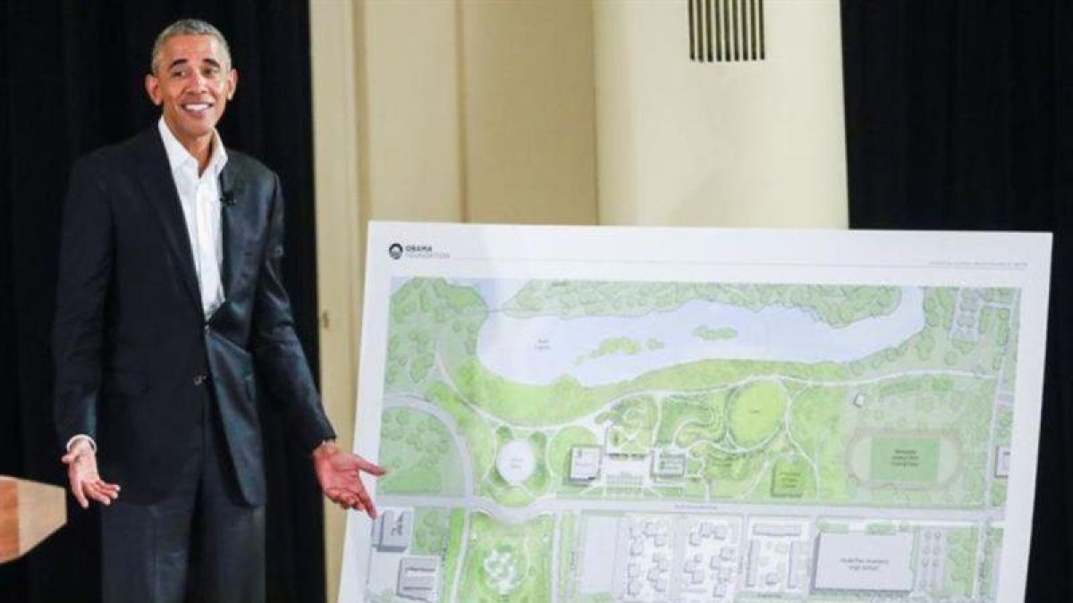 Planos del Centro Presidencial Obama en Chicago.-EFE