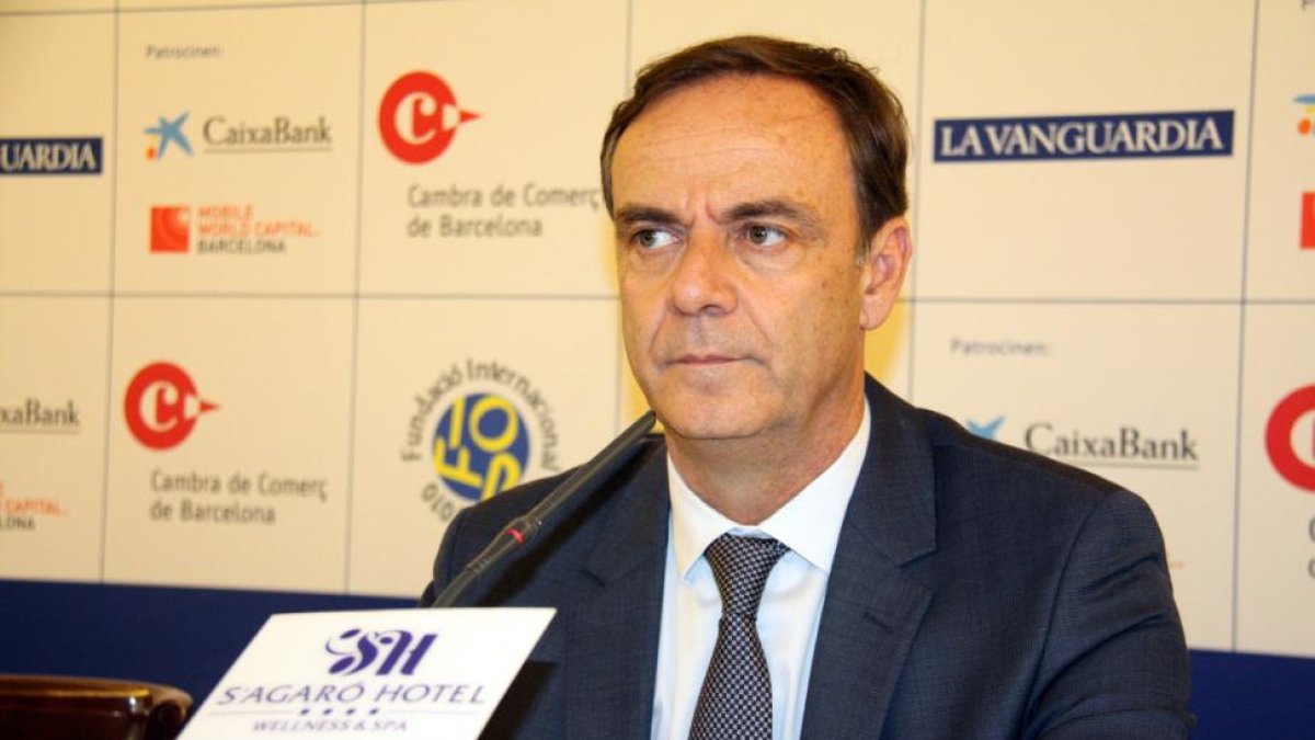 El presidente de la Audiencia Nacional, José Ramón Navarro, durante su intervención este sábado en las jornadas económicas de S'Agaró.-ACN
