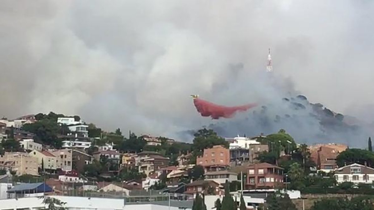 Segundo incendio en pocos dias en Collserola.-