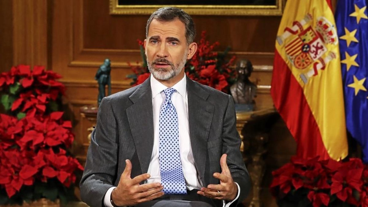En 2017 Felipe VI pronunció su cuarto discurso de Nochebuena.-EL MUNDO
