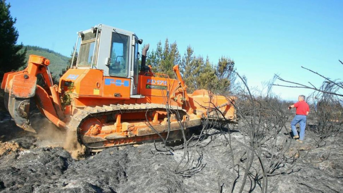 Incendio en las localidades de Espinareda de Vega y Ocero, pertenecientes al municipio de Vega de Espinares.-ICAL