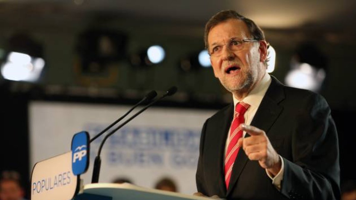 Mariano Rajoy, durante las jornadas del PP en Barcelona.-Foto: RICARD CUGAT