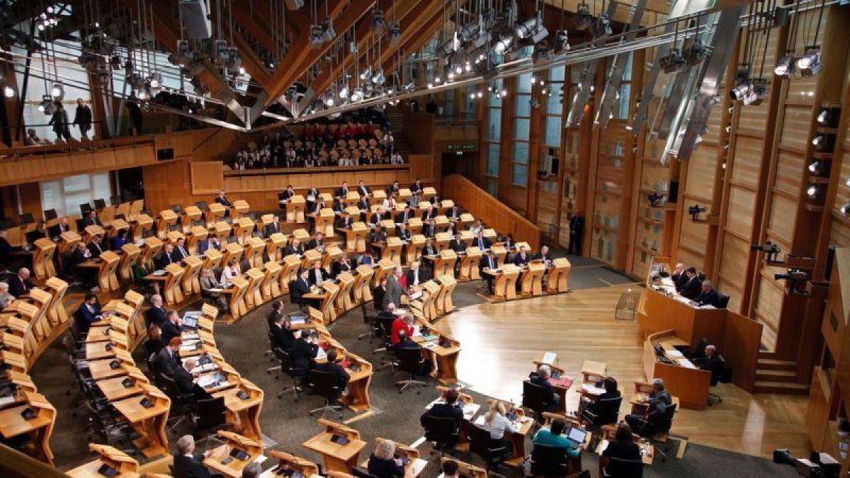 Votación sobre la ley activación del 'brexit' en el parlamento de Escocia.-ANDREW COWAN / AFP
