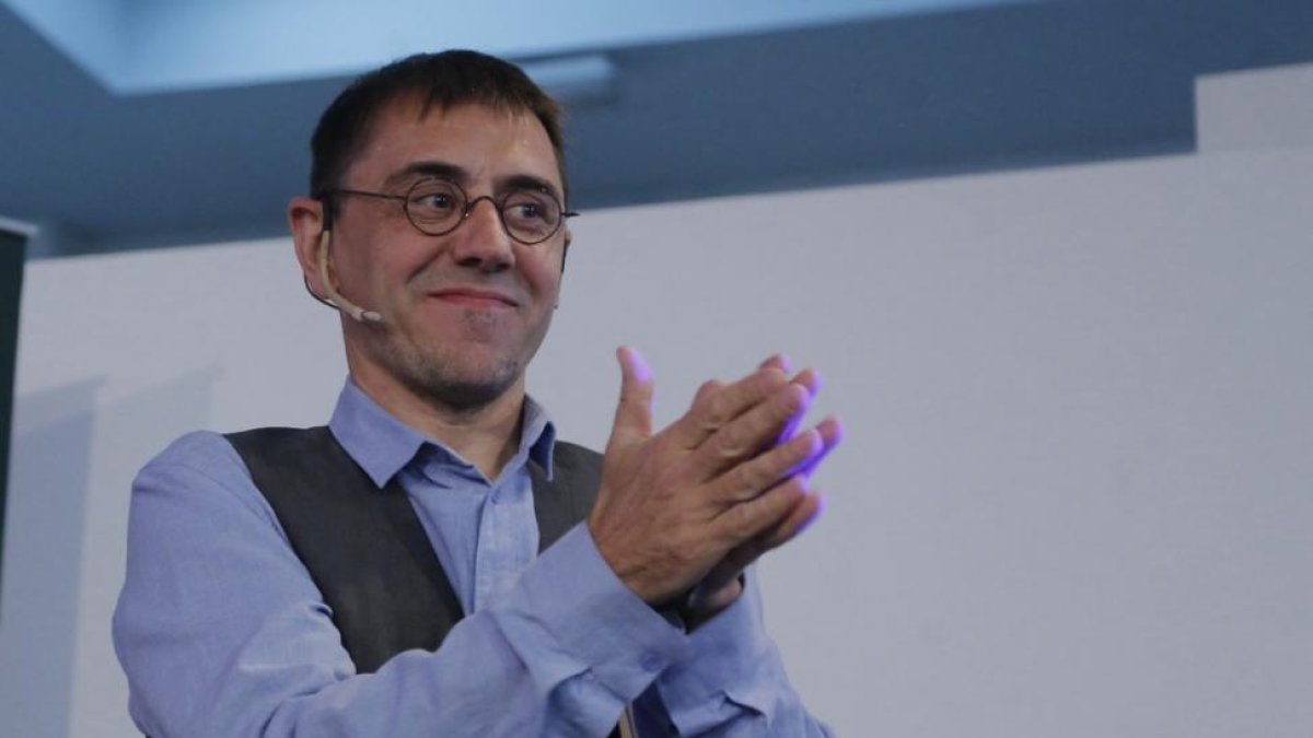 Juan Carlos Monedero, en una rueda de prensa en Madrid.-AGUSTÍN CATALÁN