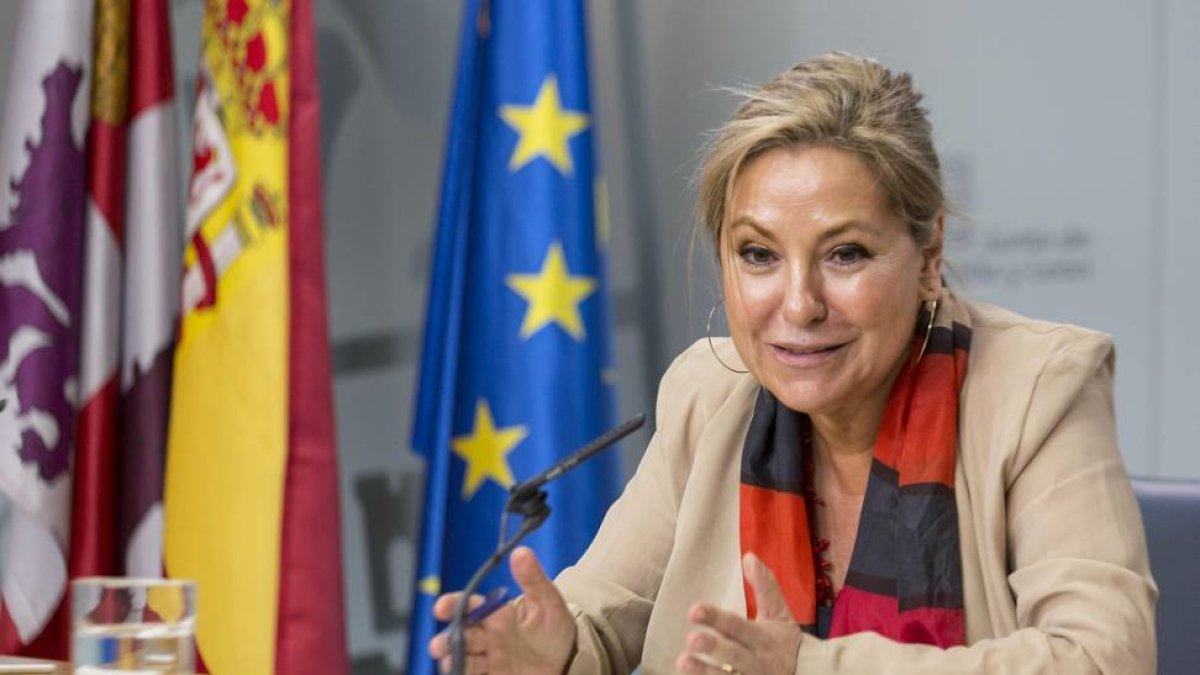 La vicepresidenta y portavoz de la Junta de Castilla y León, Rosa Valdeón, comparece en rueda de prensa posterior al Consejo de Gobierno.-ICAL