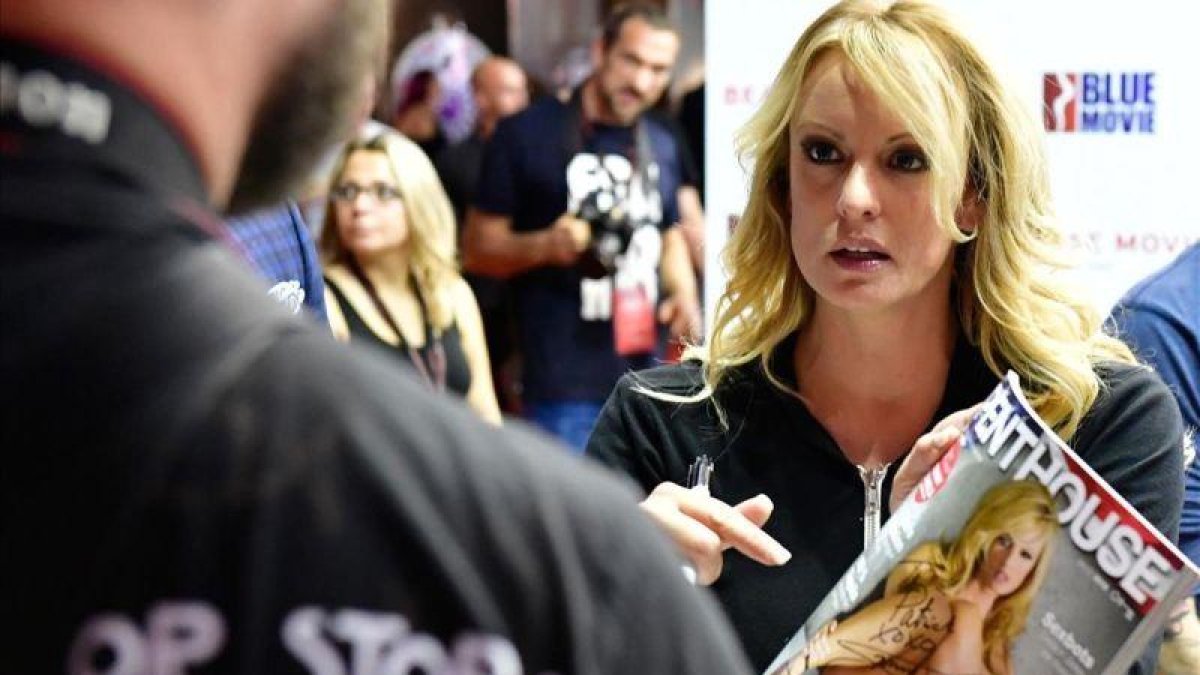 Stormy Daniels, en Berlín.-AFO / TOBIAS SCHWARZ