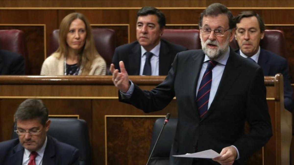 Mariano Rajoy, el pasado 22 de noviembre en el Congreso.-/ JUAN MANUEL PRATS
