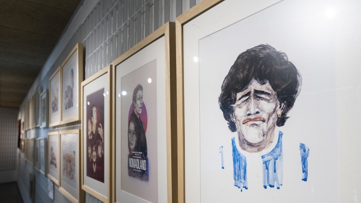 Algunas de las obras expuestas en la Casa de las Artes de Laguna. | P. REQUEJO