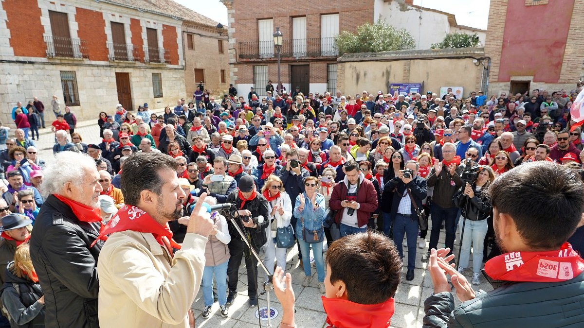 Intervención del secretario general del PSOE de Castilla y León, Luis Tudanca, en Villalar.- ICAL