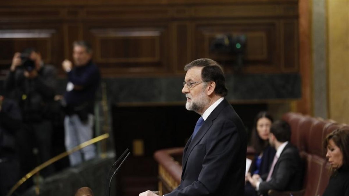 Mariano Rajoy durante su internvención.-EUROPA PRESS