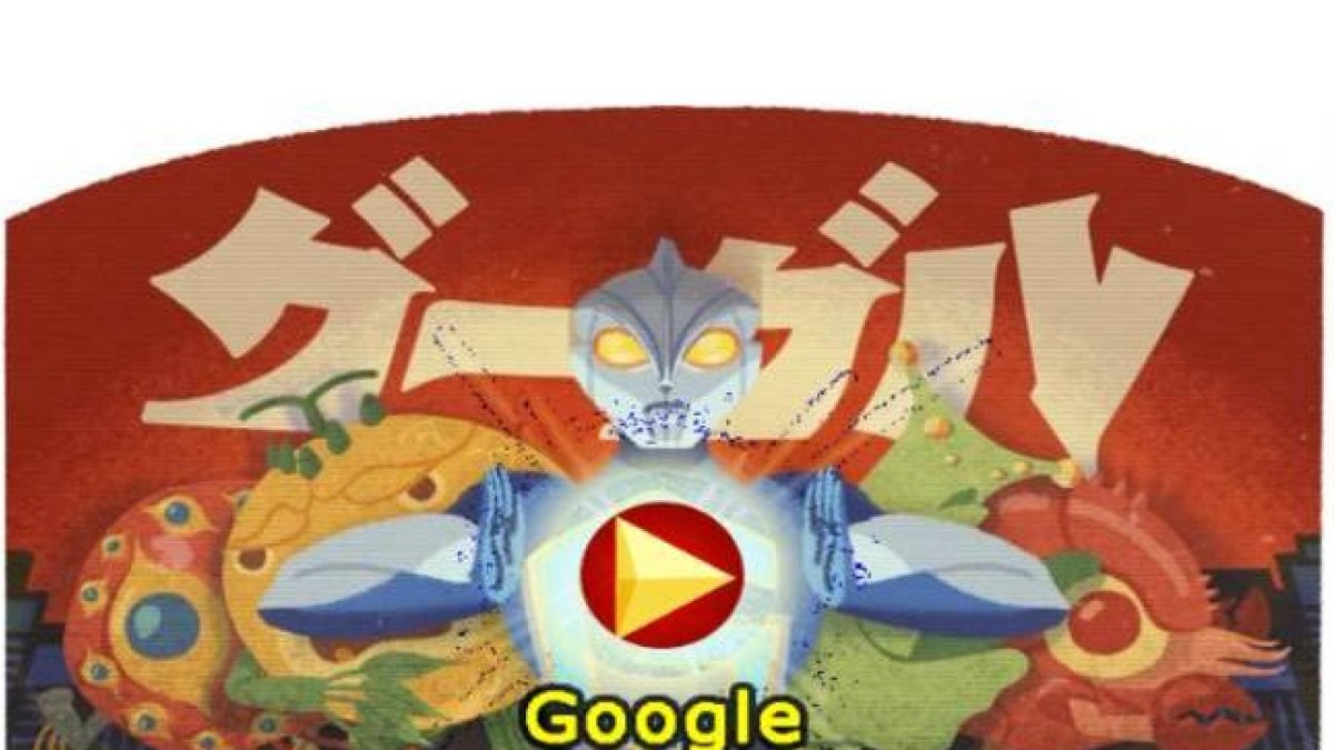 Google homenajea el 114 aniversario del director de efectos especiales Eiji Tsuburaya en un divertido 'doodle' interactivo.-Foto: GOOGLE