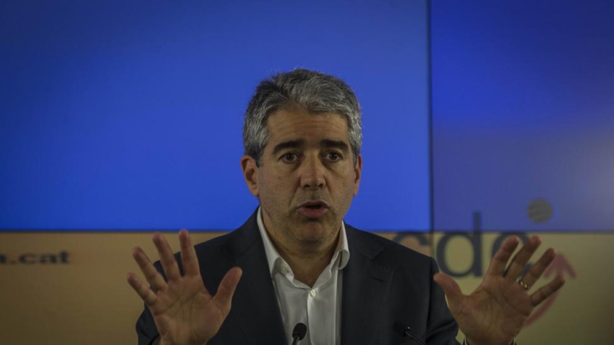 Francesc Homs, valorando los resultados del pasado 26-J, el pasado 27 de junio.-CARLOS MONTAÑÉS