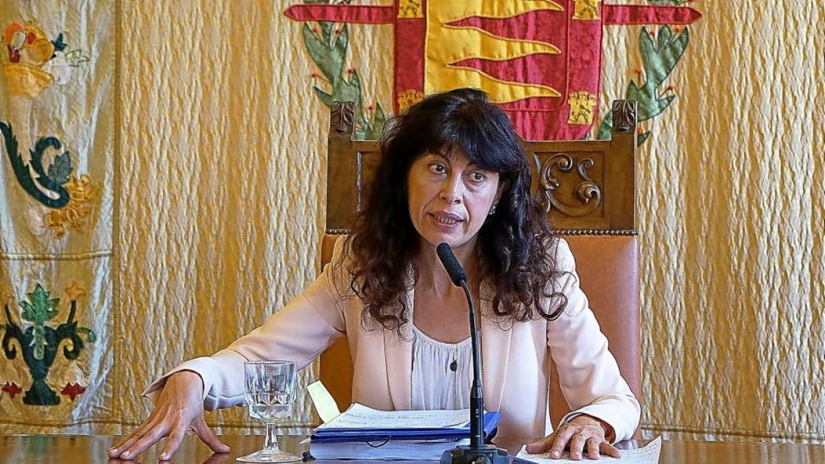 Ana Redondo, en un momento de su comparecencia ante la prensa.-E. M.
