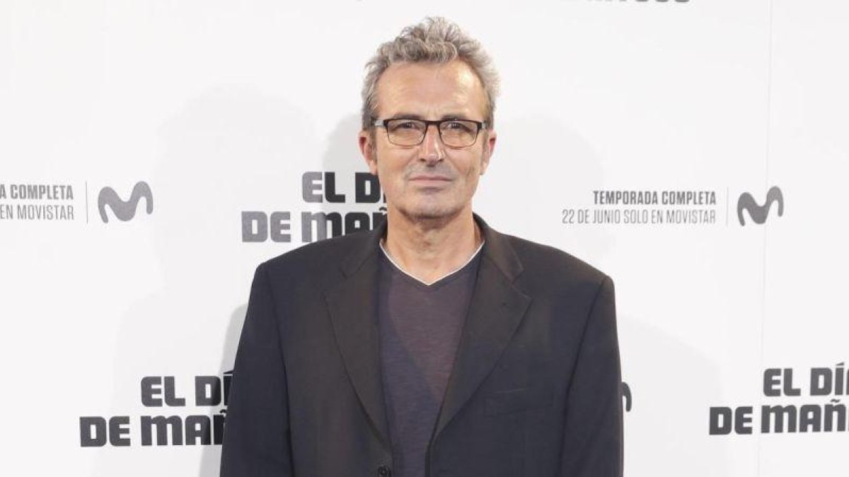 El director y presidente de la Academia de Cine, Mariano Barroso, en la presentación de la serie El día de mañana.-EL PERIÓDICO